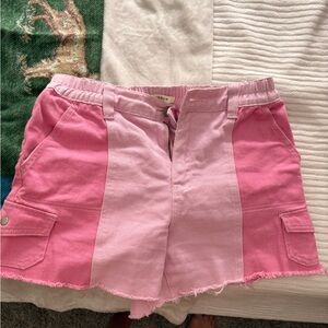 PacSun Two-Tone Pink Women's Cargo Shorts